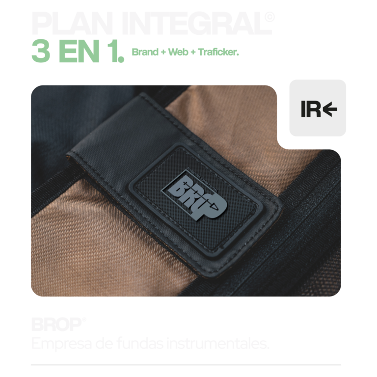 Identidad de marca de BROP, fundas instrumentales — branding por Motib Hub